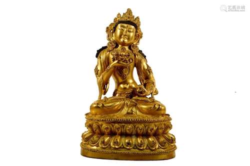 A Gilt-Bronze Figure Of Bodhisattva