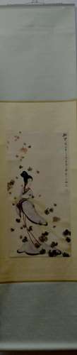 A Chinese Ink Painting Hanging Scroll By Fu Baoshi