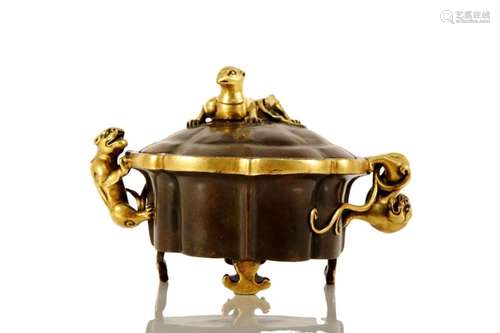 A Gilt-Bronze Censer