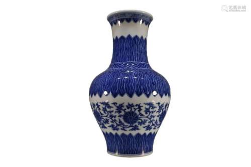 A Blue And White Vase