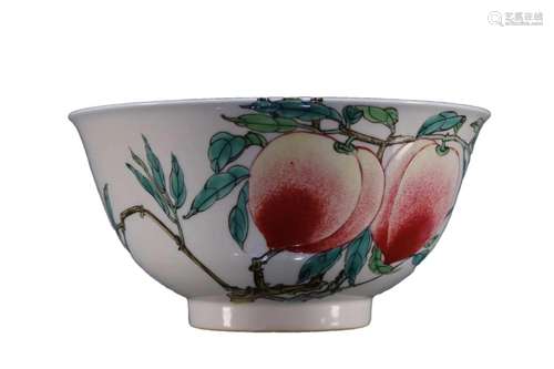 A Famille-Rose 'Peach' Bowl