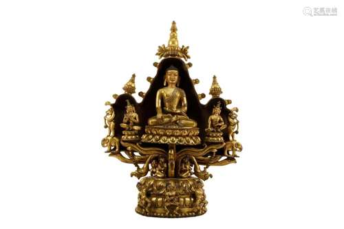 Gilt Bronze Figure of Sakyamuni