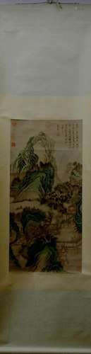 A Chinese Ink Painting Hanging Scroll By Zhao Boju