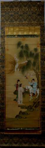 A Chinese Ink Painting Hanging Scroll By Chen Mei