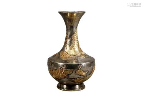 A Gilt-Bronze Vase