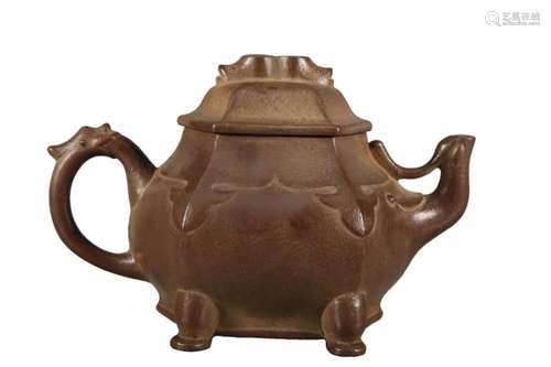 A Delicate Yixing Clay Ewer