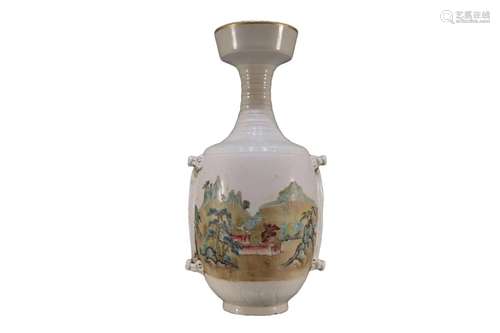 A Dingyao Famille-Rose Vase