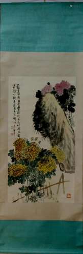 A Chinese Ink Painting Hanging Scroll By Chen Banding