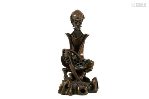 A finely made Buddhism Arhat bronze statue