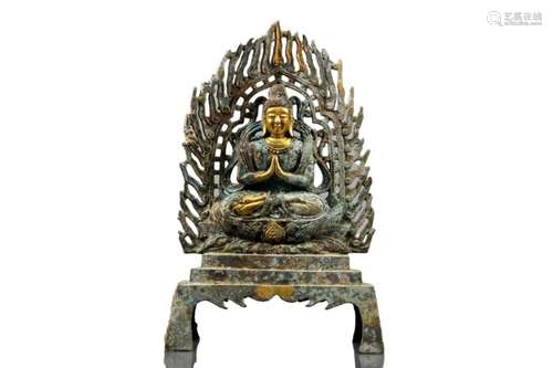 A Gilt-Bronze Figure Of Buddha Shakyamuni