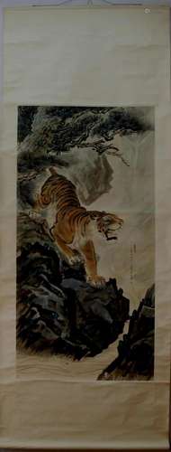 A Chinese Ink Painting Hanging Scroll By Xia Meng