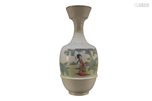 A Dingyao Famille-Rose Vase