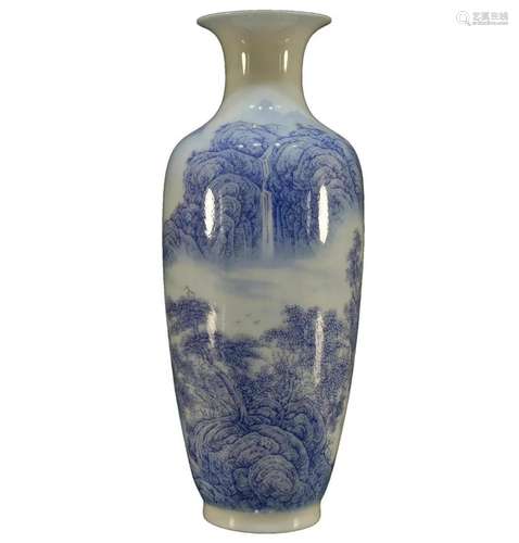 A Blue And White Vase