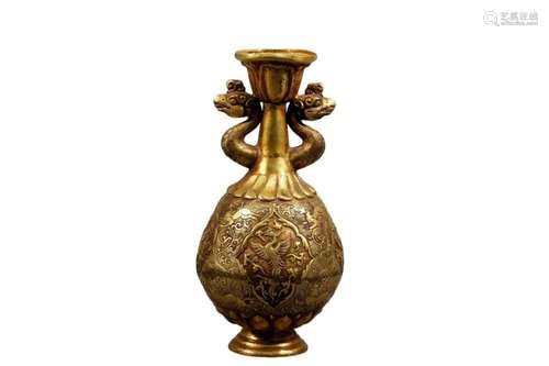 A Gilt-Bronze Vase