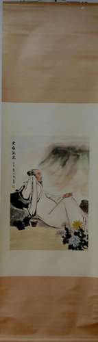 A Chinese Ink Painting Hanging Scroll By Jiang Zhaohe