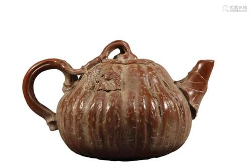 A Fine And Rare Yixing Clay Ewer