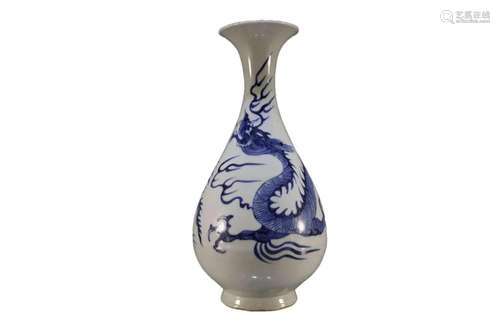 A Blue And White Yuhuchun Vase