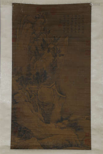 A Landscape Painting on Silk by Fan Kuan.