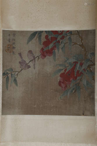 A Flowers$Birds Painting by Emperor Huizong.