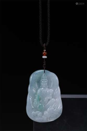 A Jadeite Avalokitesvara Pendant.