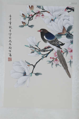 A Flowers and Birds Painting by Yu Jigao.