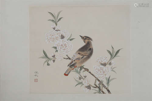 A Flower and Birds Painting by Chen Peiqiu.