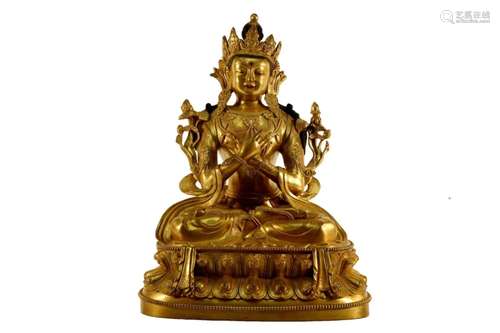 A Gilt-Bronze Figure Of Bodhisattva