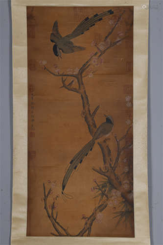 A Flowers and Birds Painting by Lv Ji.