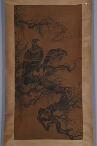 A Tercels Painting on Silk by Lv Ji.