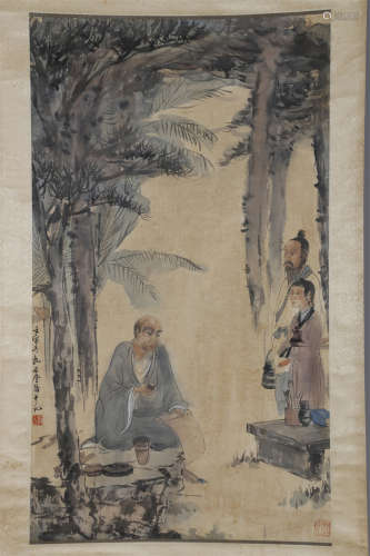A Figure Story Painting by Fu Baoshi.