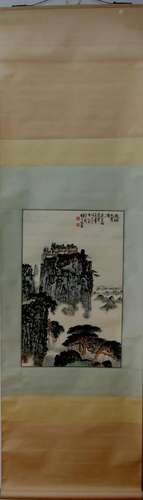 A Chinese Ink Painting Hanging Scroll By Qian Songyan