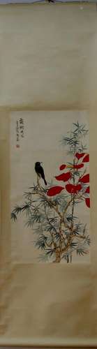 A Chinese Ink Painting Hanging Scroll By Xie Zhiliu