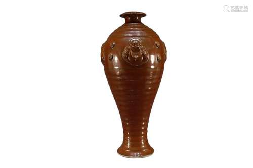 A Dingyao Brown-Glazed Vase