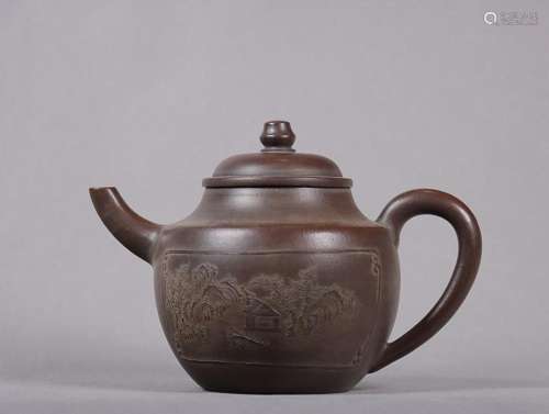 ZISHA 'LANDSCAPE' LANTERN-FORM TEAPOT