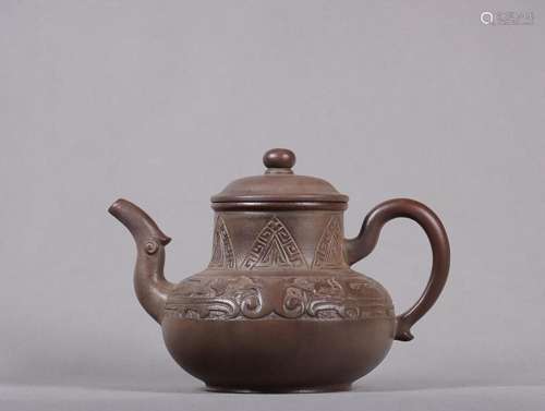 ZISHA 'KUI-DRAGON' LANTERN-FORM TEAPOT