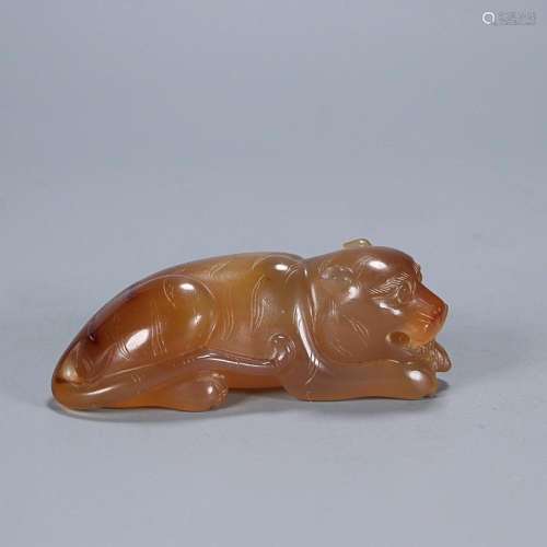 AGATE 'TIGER' CARVING