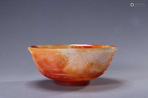 AGATE 'FIGURE STORY' BOWL