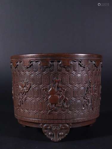 BRONZE 'EIGHT TAOIST EMBLEMS' CENSER