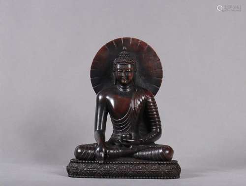 BRONZE FIGURE OF SAKYAMUNI