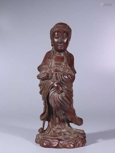 BAMBOO FIGURE OF GUANYIN