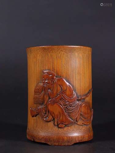 BAMBOO 'FIGURAL' BRUSHPOT