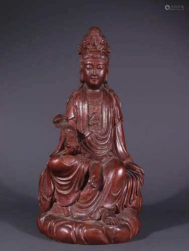 AGARWOOD FIGURE OF GUANYIN