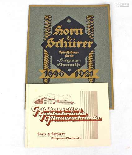 Festschrift und Katalog Horn & Schürer Chemnitz 1921 u.a...