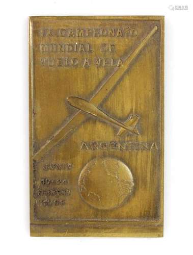 Segelflieger Plakette Bronze