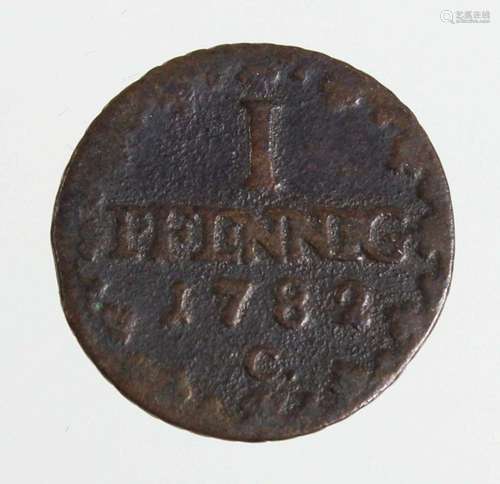 Sachsen Pfennig 1782 C