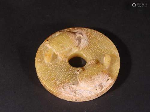 ANTIQUE JADE TURTLE BI DISC