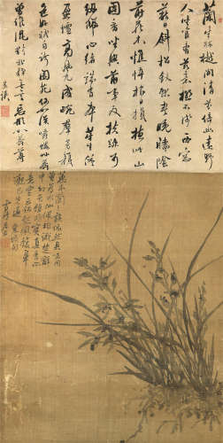 张敔（1734～1803） 幽兰图 立轴 水墨绢本