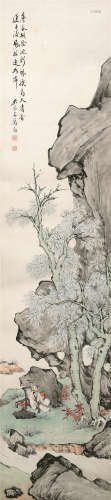 吴琴木（1894～1953） 桐阴高士 立轴 设色纸本