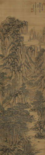 王原祁（1642～1715）（款） 春山幽居图 立轴 设色绢本