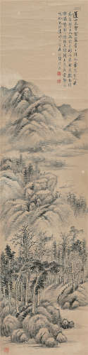 陆恢（1851～1920） 1889年作 山居图 镜心 设色纸本